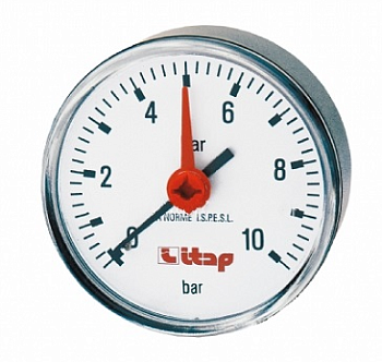 Манометр аксиальный корпус Dn 63 мм 1/4" 0...10 бар ITAP